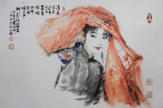 白伯骅 人物46x68cm 纸本托片