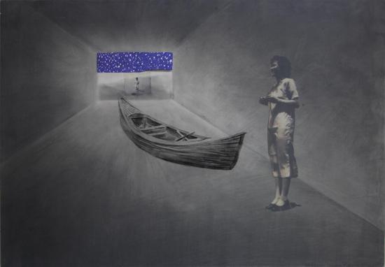 罗蔷-《我们之间》-77x53cm-综合材料-2015副本