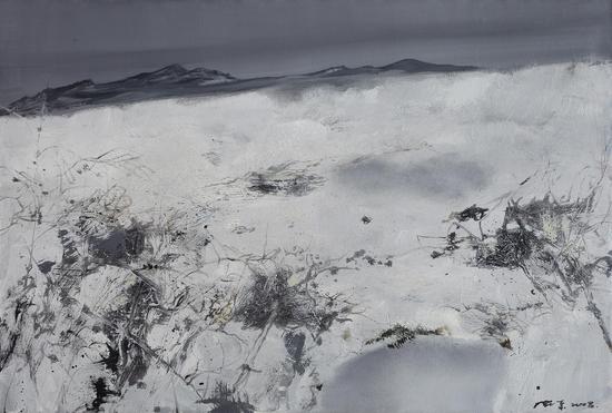 洪凌作品:野寂 布面油画 100x149cm 2008