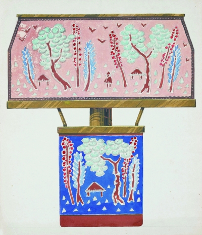 《圭元图案集》之瓷器图案设计稿五1940年  雷圭元