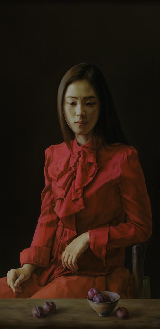 黄冰 红李子 120x60cm 布面油画 2015