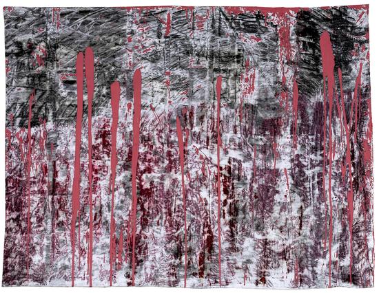 《悲怆棚户区》159x210cm 布面丙烯、油画 2016