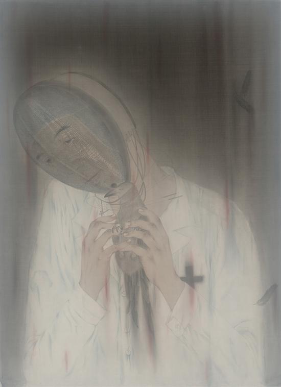毕晓慧  第一个人的故事  绢本设色  72cmx52cm  2015