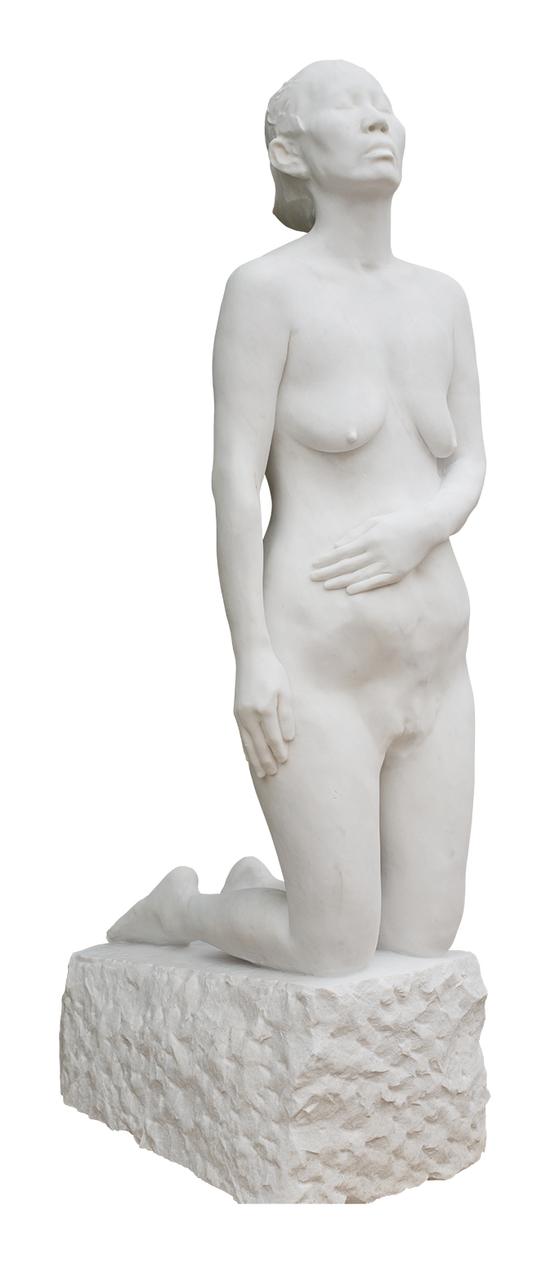 张大力-雕塑sculpture(汉白玉white marble)147X43X62cm,2016
