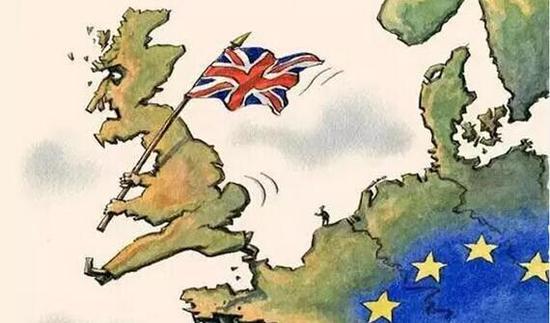 英国艺术家创作的关于英国脱离欧盟的漫画作品。