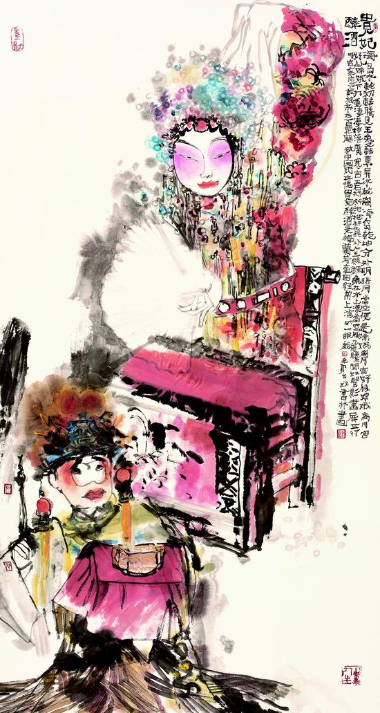 《贵妃醉酒》 181×97cm 2012年