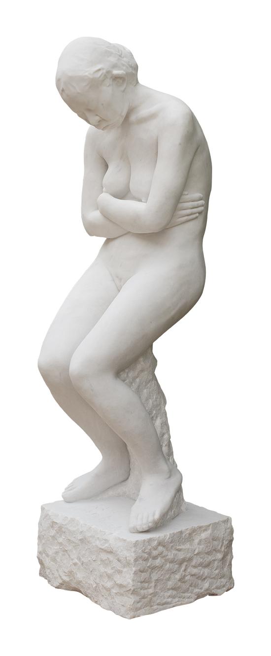 张大力-雕塑sculpture(汉白玉white marble)146X40X46cm,2016雕塑