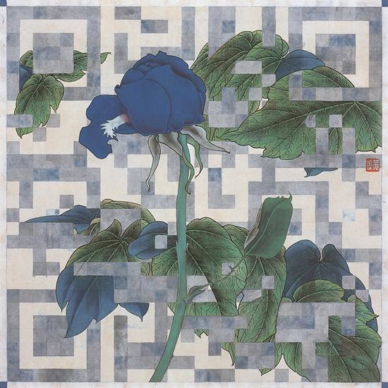 二维码·余香之三  28×28cm 纸本 2013年