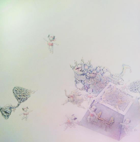 《妮妮》,布面油画,100cmx100cm