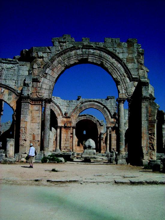 The church of St Simeon Stylites in Syria, before it was bombed earlier this year. J P BURGESS