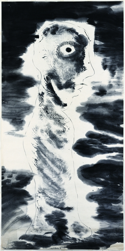 道，纸本水墨，137x69cm，1993