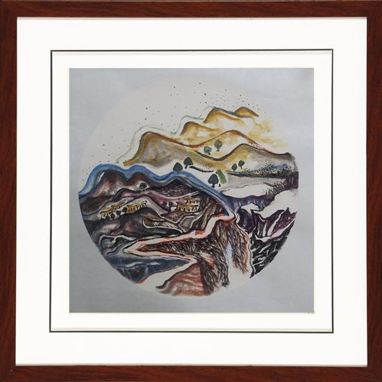 ��˧���羰����֮����ֱ��33cmֽ����ī��2015