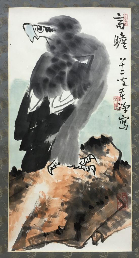 李苦禅 鹰 68x35cm 纸本立轴