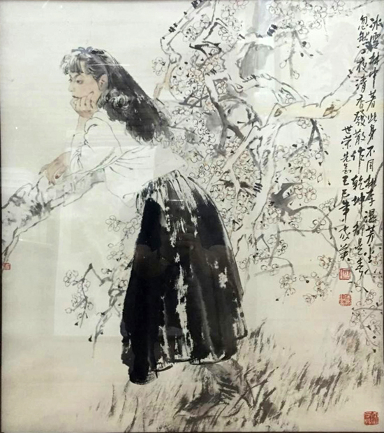 何家英 人物 78x68cm 纸本镜心