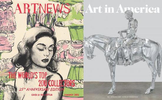 《ARTnews》与《Artin America》封面。图片：courtsy of ARTnews and Artin America