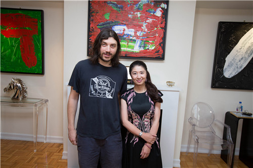 左起:美国当代艺术家Edward Harris、艺术家许妮娜