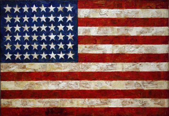 贾斯珀·约翰斯（Jasper Johns），《旗帜》（Flag）。图片：Courtesy of  YouTube