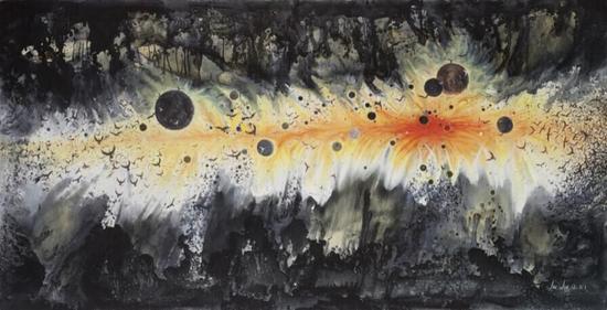 胡觉 宇宙的空间240X120cm布面油画2016