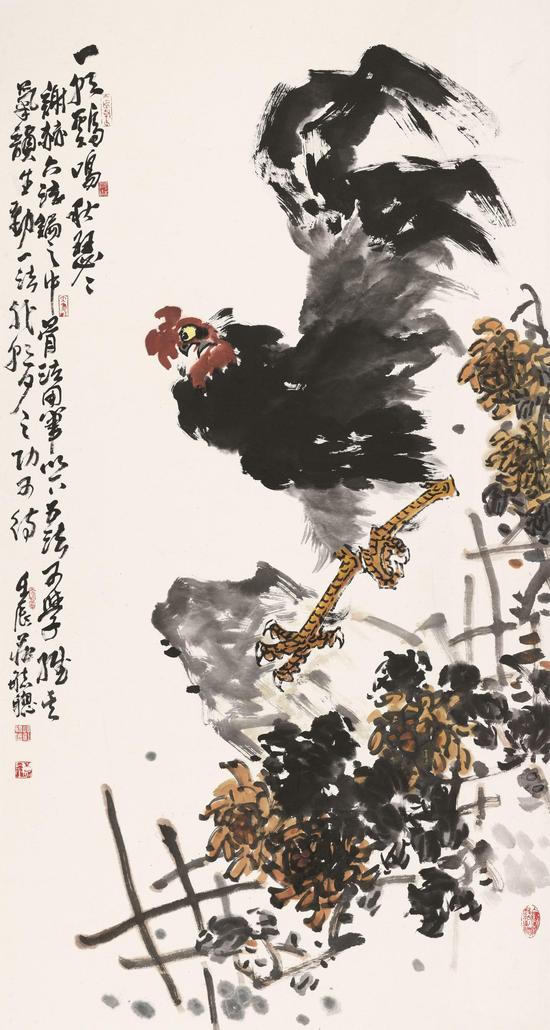 一朝鸡鸣秋风起  2012年  95.5X178.3cm_ 庄毓聪 