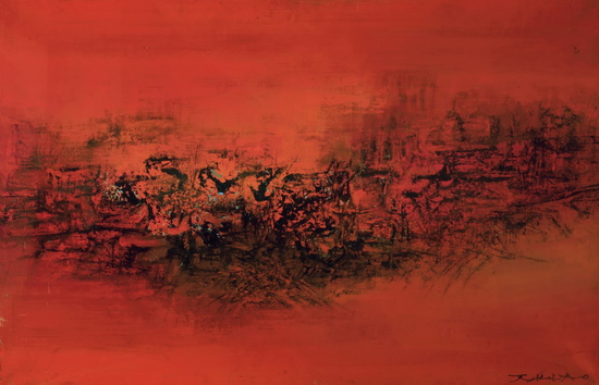 赵无极 5.12.61 布面 油画 60×92cm 1961年 中国嘉德2016春拍 成交价:2070万元