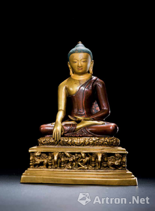 帕拉11 世纪 至稀至珍双色铜合铸释迦牟尼成

　　道像 RMB 25，300，000 中国嘉德 2016-5-15