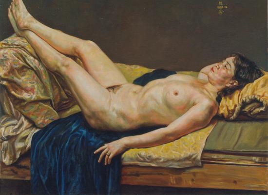 女人体-5，1998布面油画80×100cm