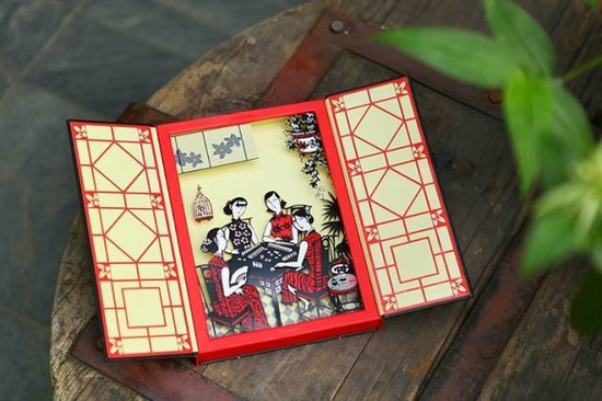 18守白剪纸礼盒《闲趣》
