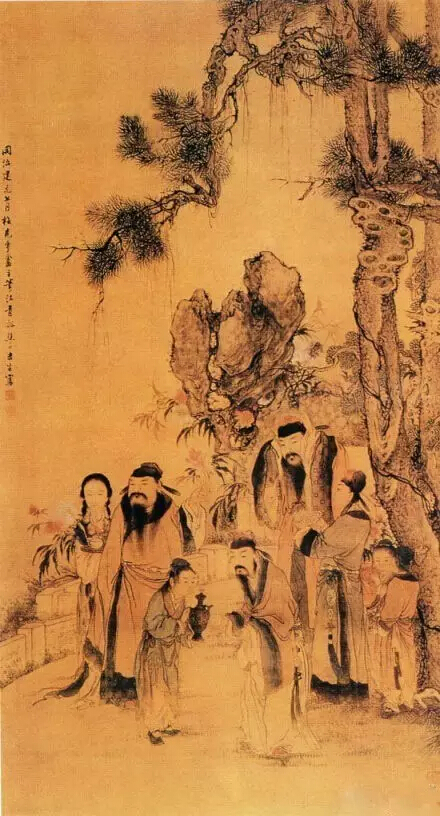 清 钱慧安 《簪花图》