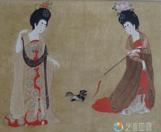 临簪花仕女图 绢本 170-49