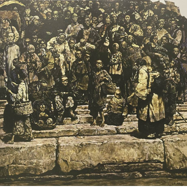 程丛林《码头的台阶》油彩画布 1984 185╳185cm