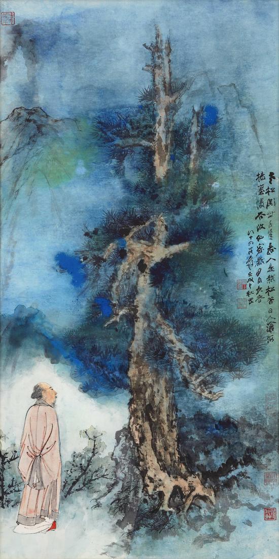 张大千( 1899 – 1983)
《 松下高士》