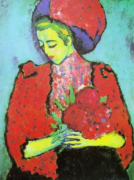 《万圣节玫瑰》 阿历克西·冯·瓦伦斯基  101×75cm 布面油画 1909年