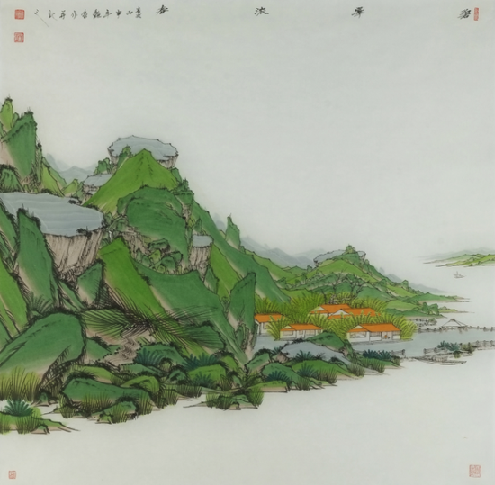 碧翠浓春  68×68cm