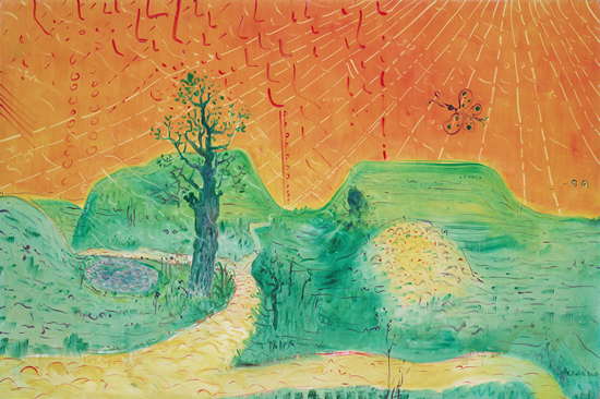 《一田山·阳光》 200X300CM 布面油画 2012
