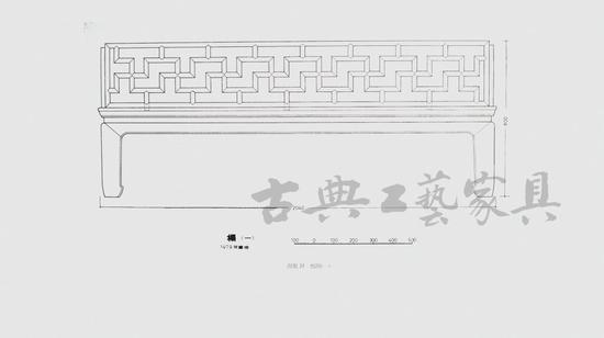 3. 杨耀《明式家具研究》中，杨耀实测榻的测绘图