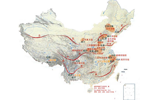 中国帝王陵分布图