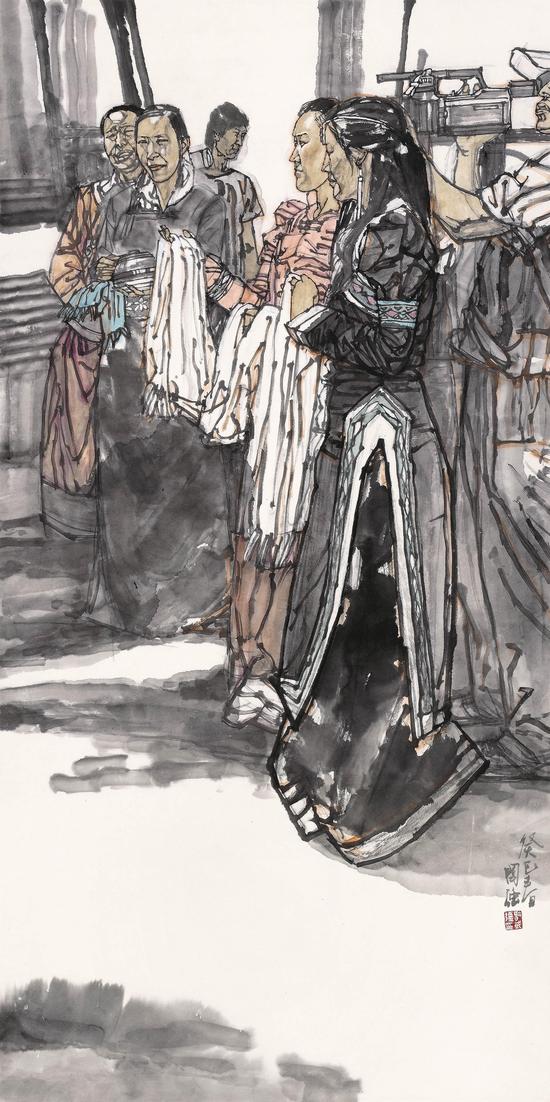 人物 138cm×69cm 马国强