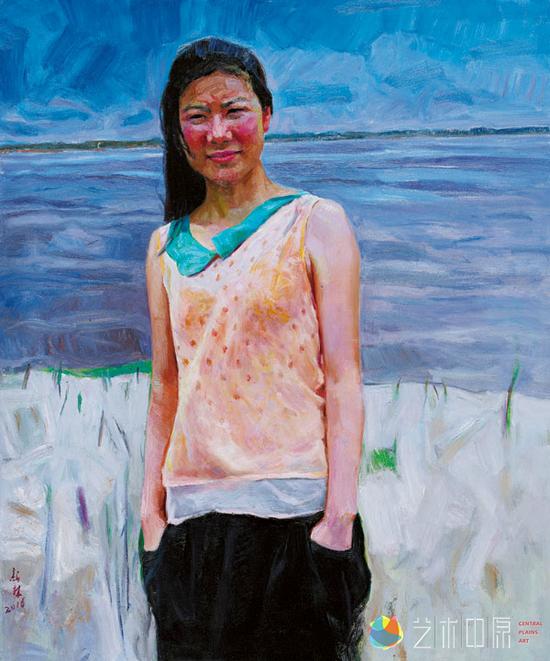 曹新林  中国美术家协会会员、河南省美术家协会第五届顾问
《大河青春》油画 120x100cm