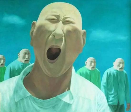 ▲ 方力钧 《系列二》之二 1992-1993年