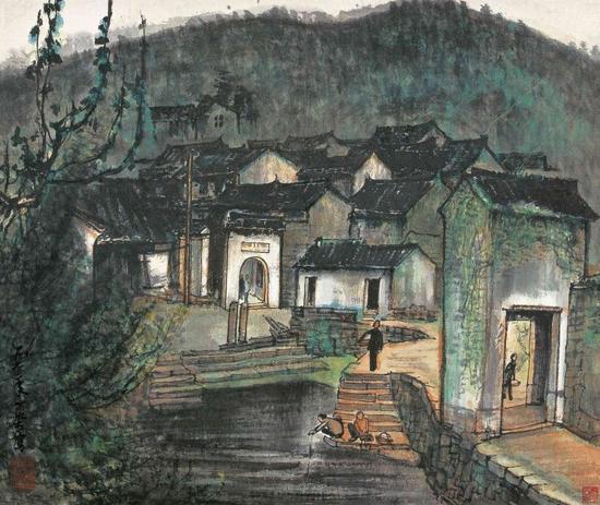 李可染《江南写生》 1962年 37.5cm×44cm