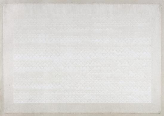 王启凡《一一白色系列 No.2》-54x86cm-纸本矿物颜料-2016