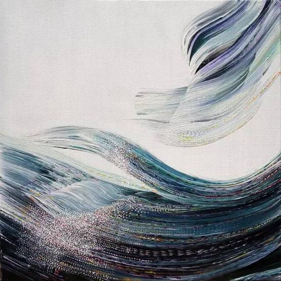 Wave 2016 Oil on canvas 40 x 40cm by Peng Qi海浪 2016年 布面油画 40 x 40cm 彭麒