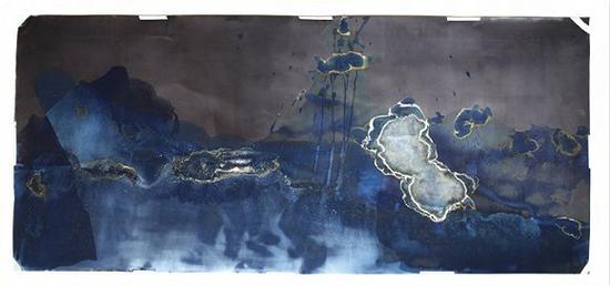 “Littoral Drift系列#12(罗迪欧海滩,五次海浪,浸没)”图片来源:Meghann Riepenhoff
