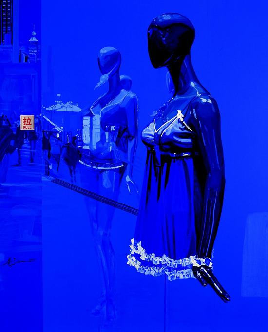 “蓝调” 2008 200x160cm布面油画
