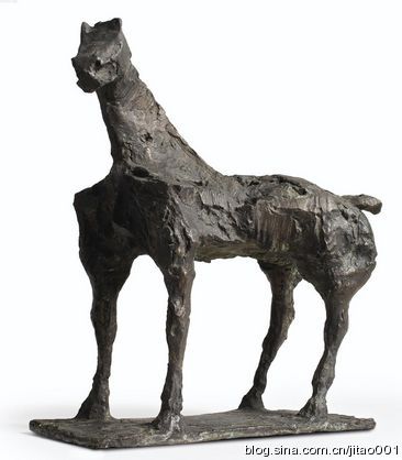 2014年香港蘇富比春拍铜雕《立马》,作品3/8,51×29×52厘米,成交于93.75万港元