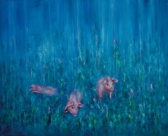 吕顺《美好的时光 》布面油画 ，120×150cm  ，2016年