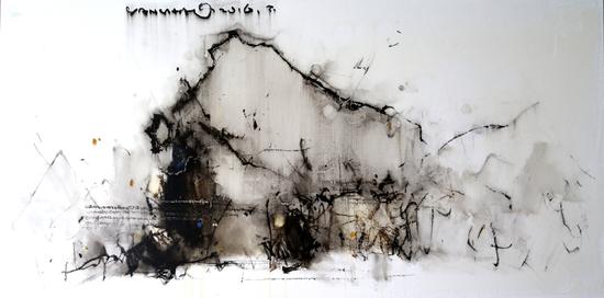 严超《刺客上山》布面油画，100×200cm，2016年