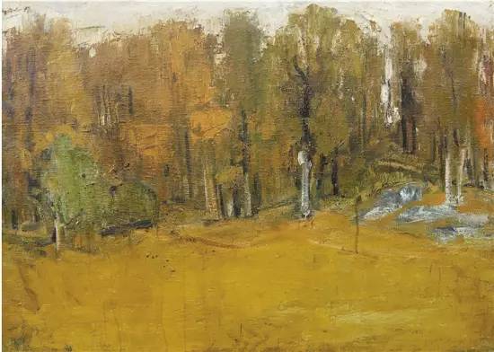 罗马尼亚·博巴 孤山秋色
66×92cm 布面油画 1961年
