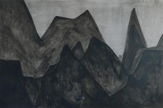 王临潼 方块山100x150cm布面油画2015