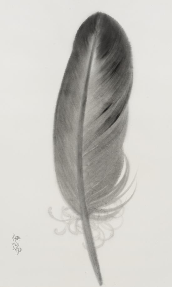 羽毛系列 76x120cm 宣纸水墨 2016